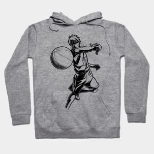 Kuroko in Action Line Art Hoodie